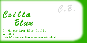 csilla blum business card